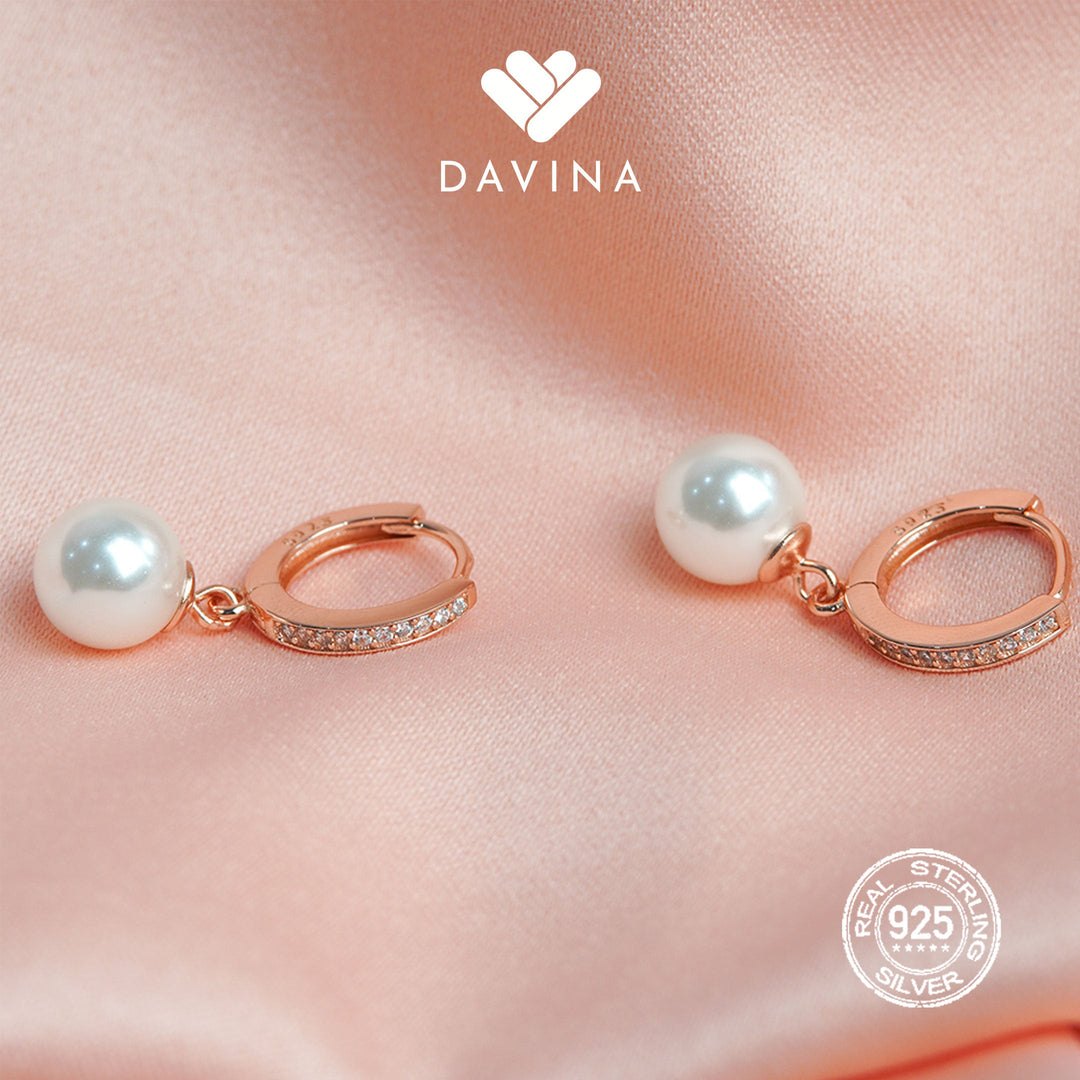 anting perak sterling silver s925 desain mutiara DAVINA Jewelry
