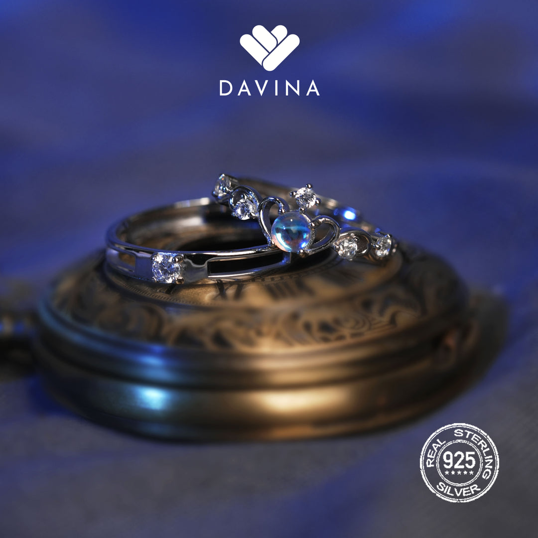 DAVINA Couple Jerome Jessica Rings Sterling Silver 925
