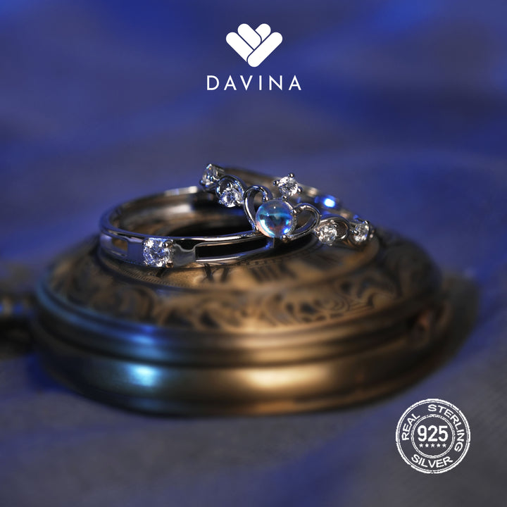 DAVINA Couple Jerome Jessica Rings Sterling Silver 925