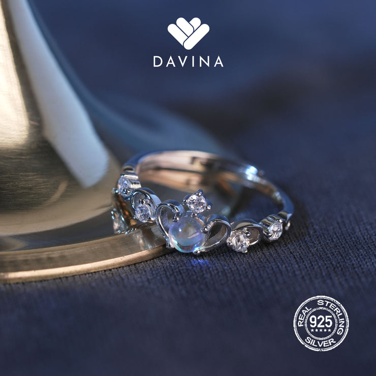 DAVINA Couple Jerome Jessica Rings Sterling Silver 925