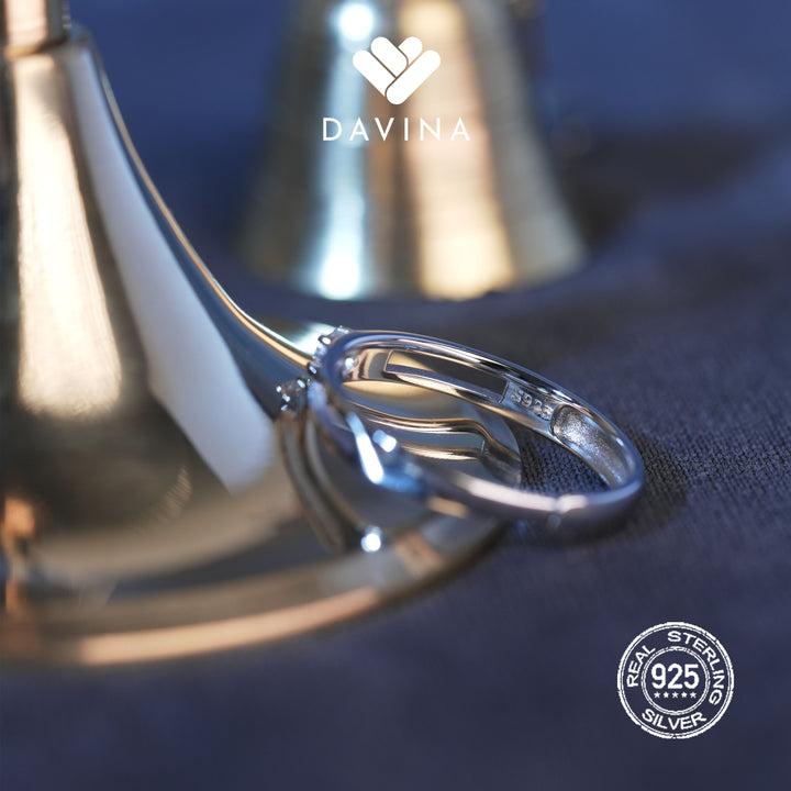 DAVINA Couple Jerome Jessica Rings Sterling Silver 925