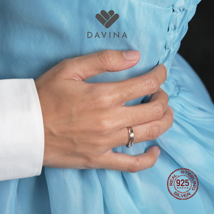 DAVINA Couple Jerome Jessica Rings Sterling Silver 925