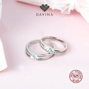 DAVINA Couple Mario Monica Rings Sterling Silver 925