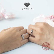 DAVINA Couple Mario Monica Rings Sterling Silver 925