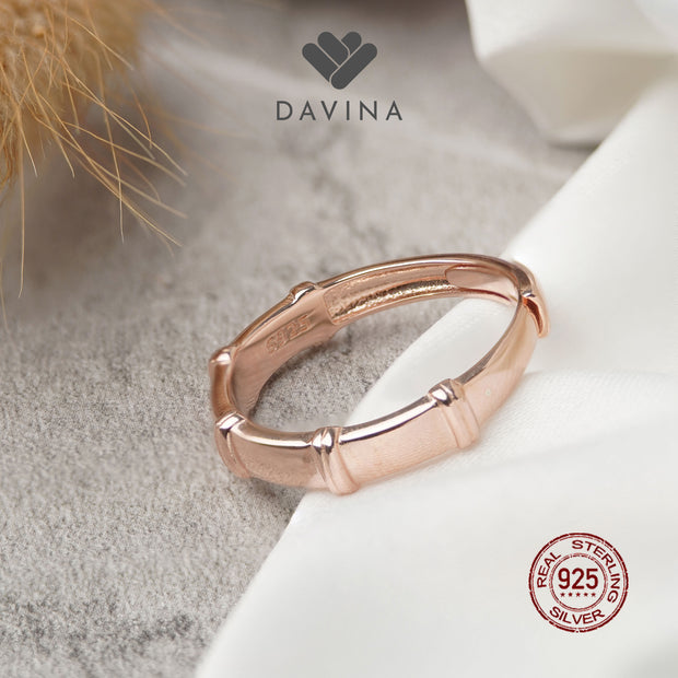 DAVINA Men Marco Ring Rose Gold Color Sterling Silver 925