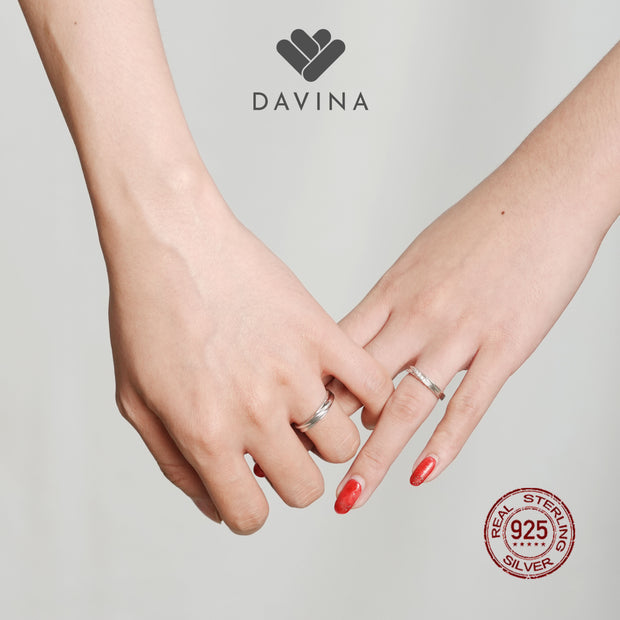 DAVINA Couple Evan Zeline Rings Sterling Silver 925