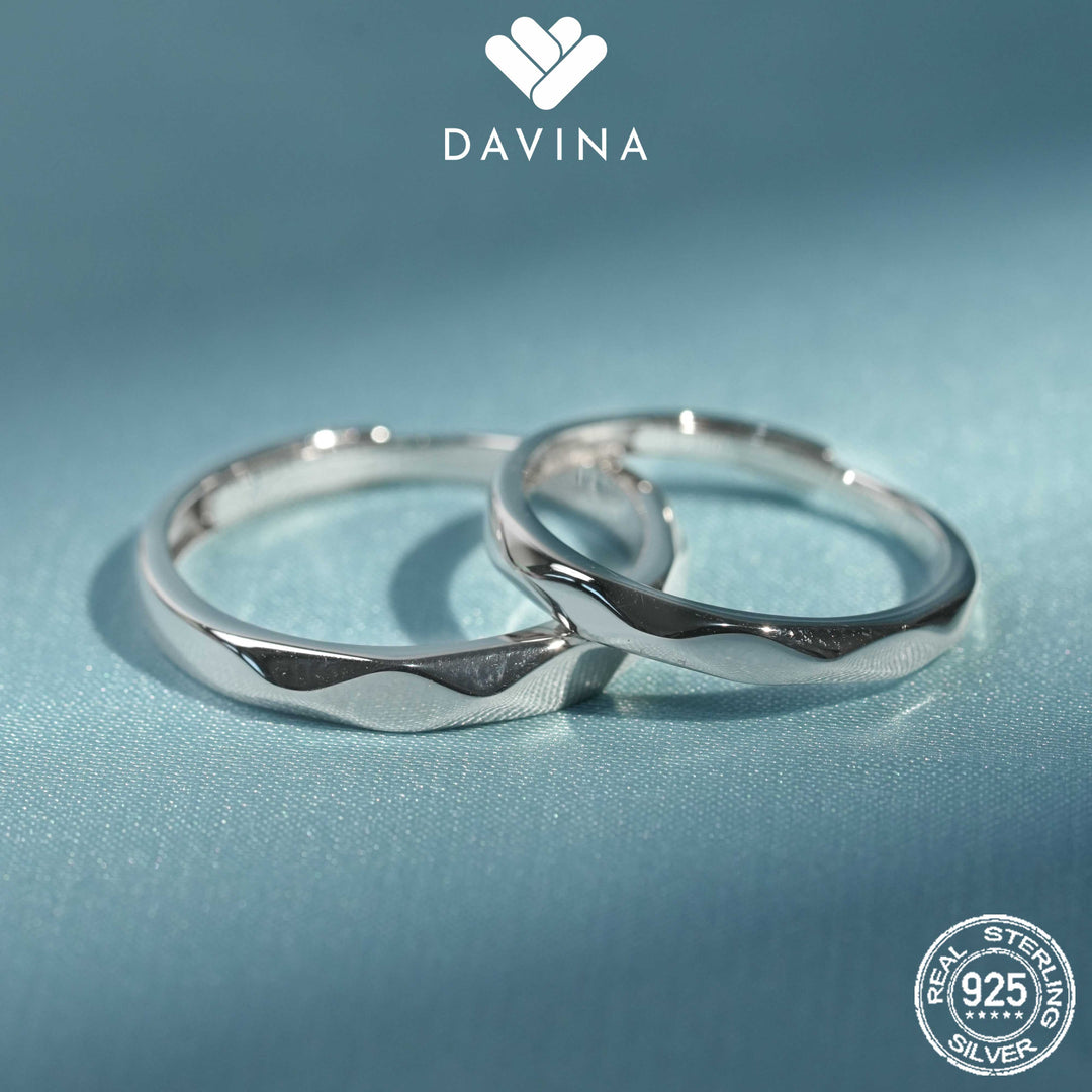 DAVINA Couple Cellos Clerines Rings Sterling Silver 925