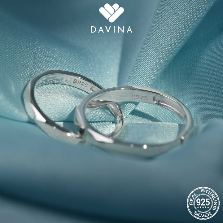 DAVINA Couple Cellos Clerines Rings Sterling Silver 925