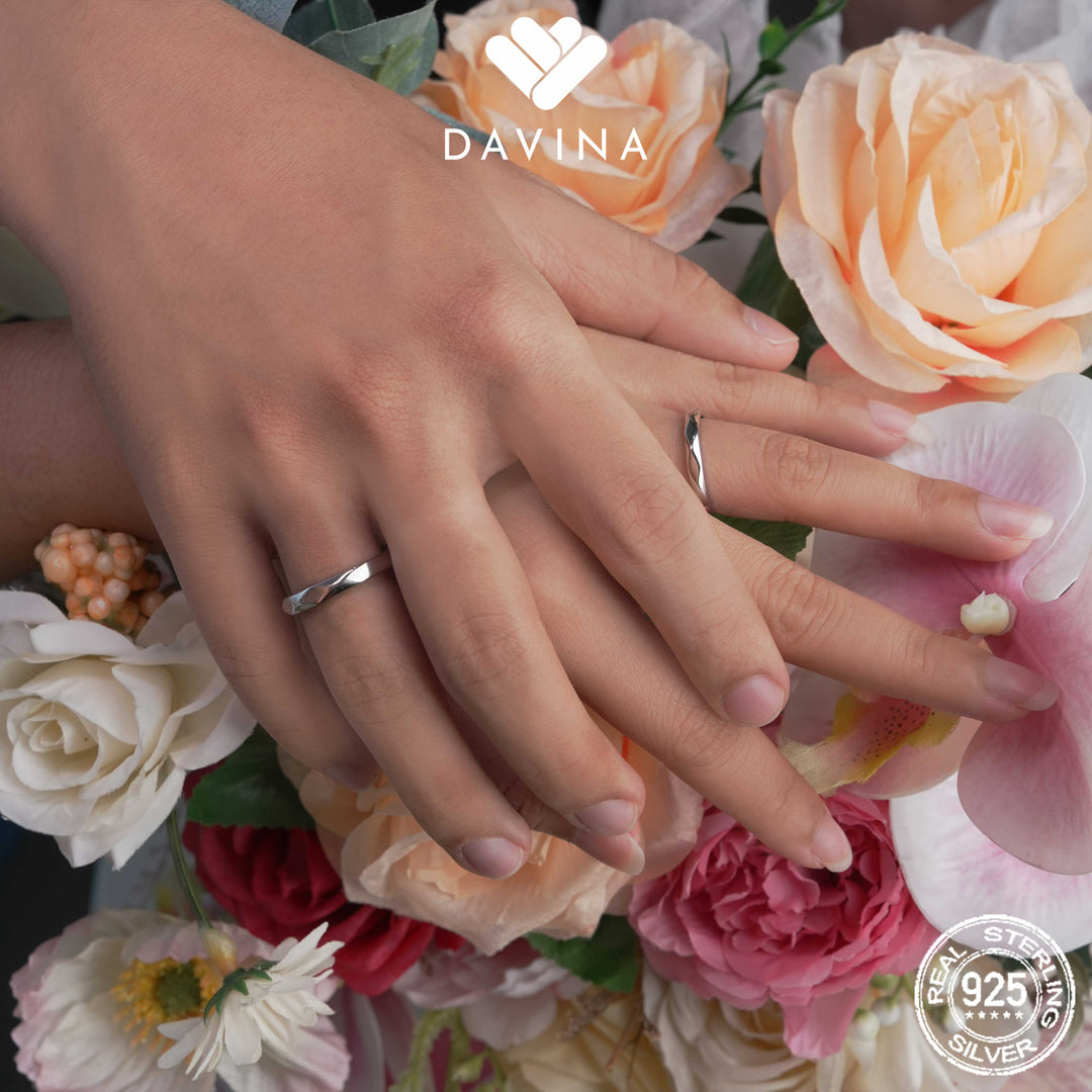 DAVINA Couple Cellos Clerines Rings Sterling Silver 925