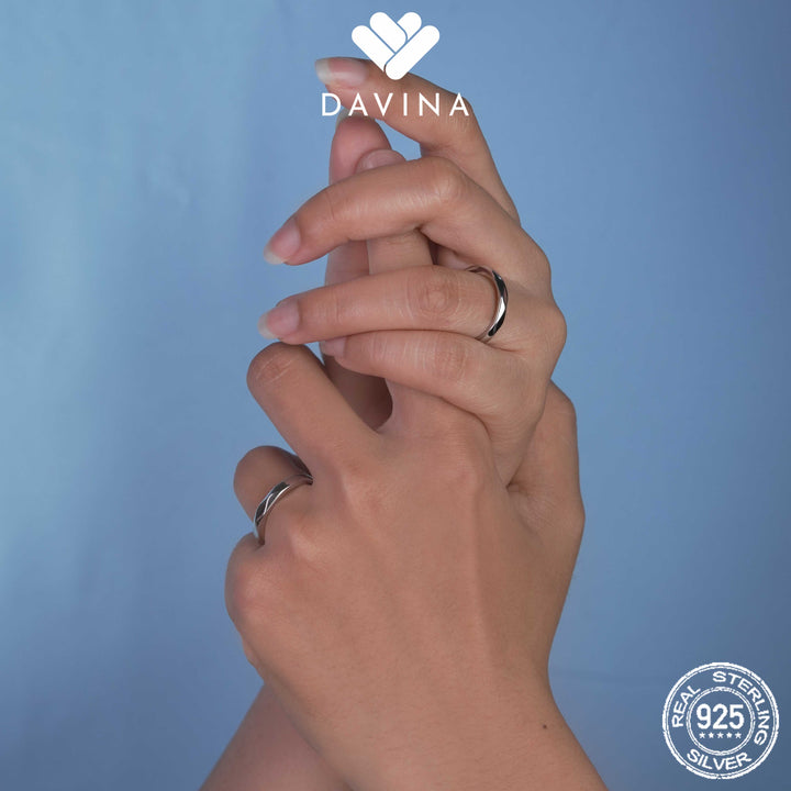 DAVINA Couple Cellos Clerines Rings Sterling Silver 925