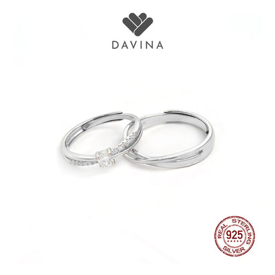 DAVINA Couple Prince Belle Rings Sterling Silver 925