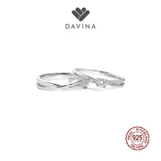 DAVINA Couple Prince Belle Rings Sterling Silver 925