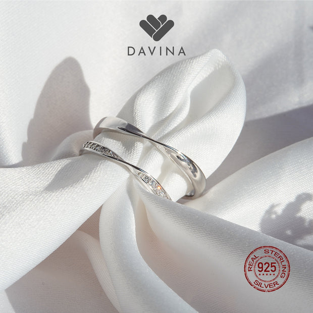 DAVINA Couple Alex Alexa Rings Sterling Silver 925