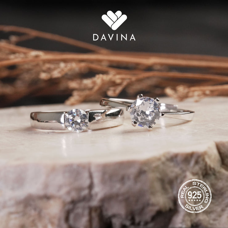 DAVINA Couple Gilang Felycia Rings Sterling Silver 925