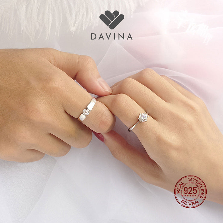 DAVINA Couple Gilang Felycia Rings Sterling Silver 925