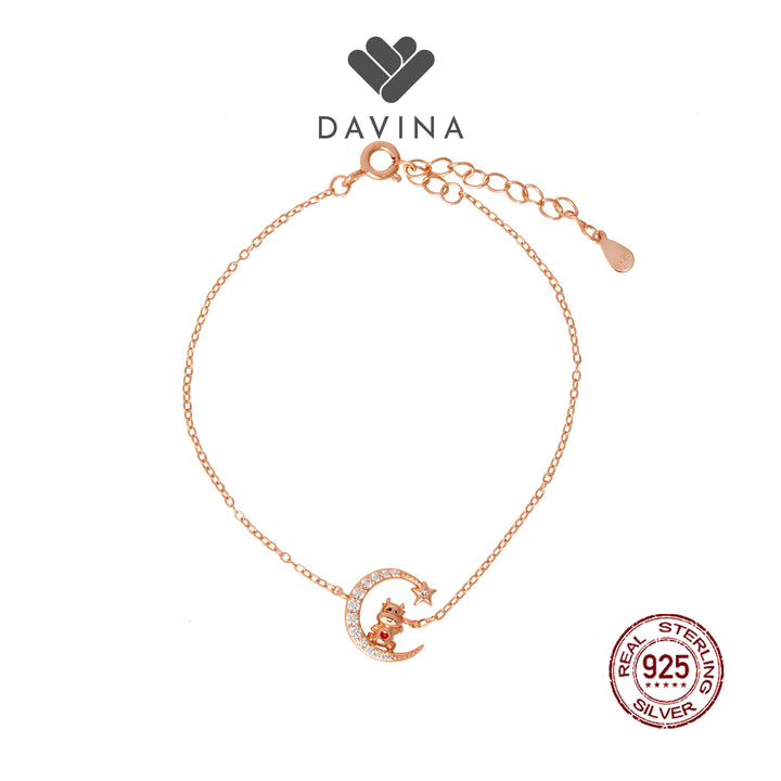 DAVINA Ladies Chinese Zodiac Bracelet Rose Gold Color  Sterling Silver 925