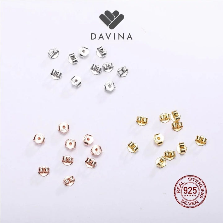 DAVINA Butterfly Earring Backs Scrolls S925