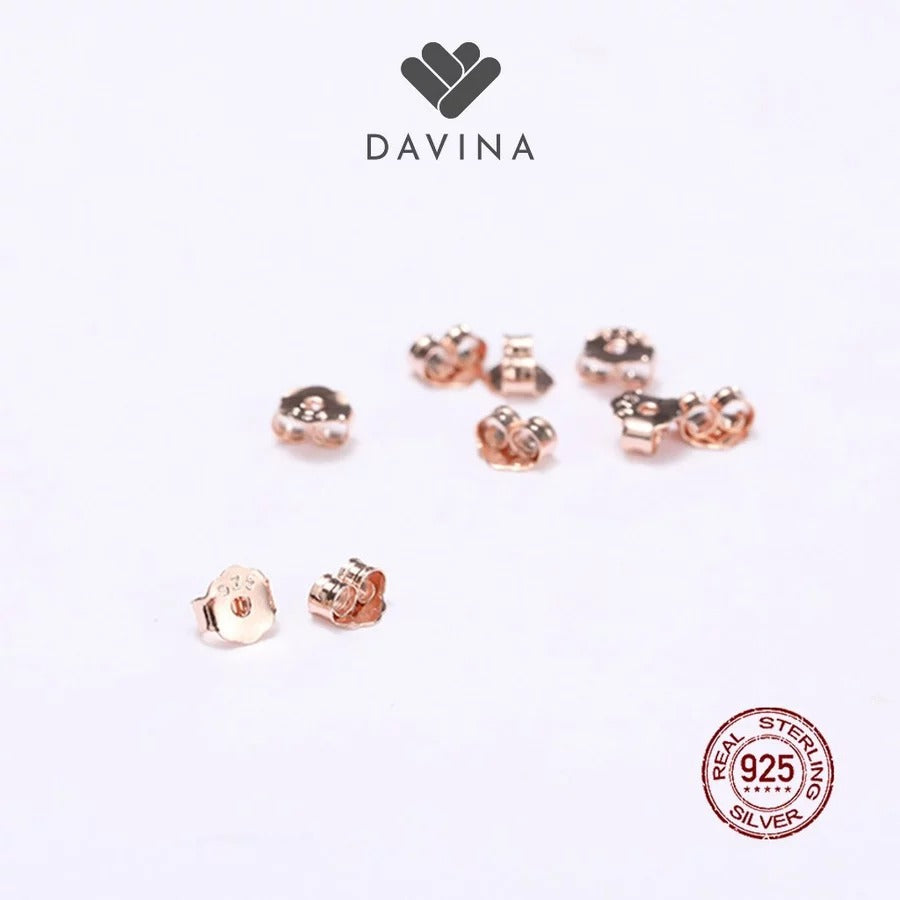 DAVINA Butterfly Earring Backs Scrolls S925