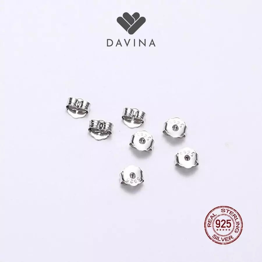 DAVINA Butterfly Earring Backs Scrolls S925