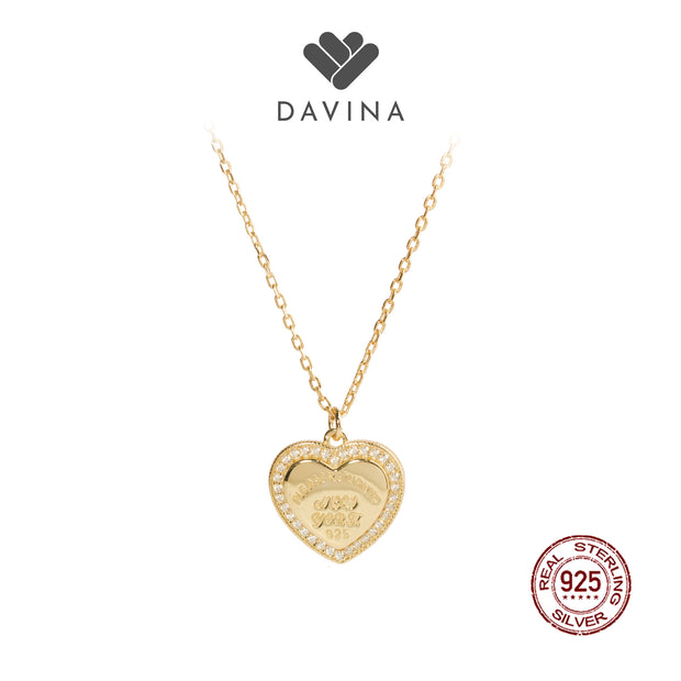 DAVINA Ladies Yorky Necklace Gold Color Sterling Silver 925