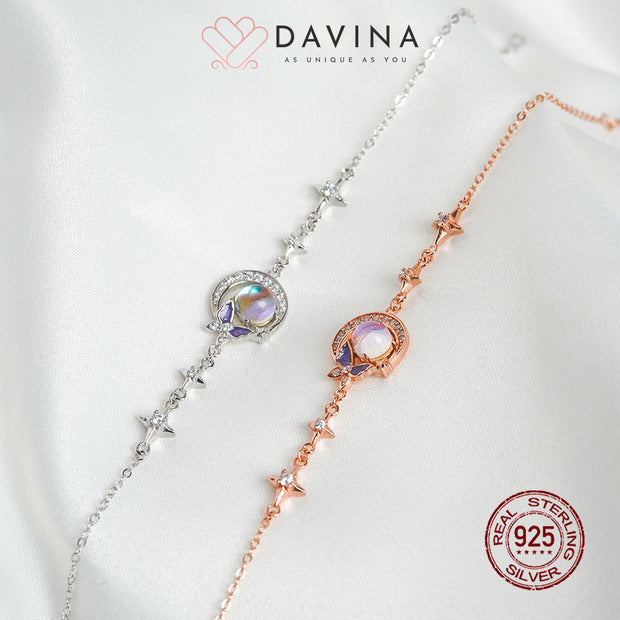 DAVINA Ladies Moonlight Bracelet Rose Gold Plated Sterling Silver 925