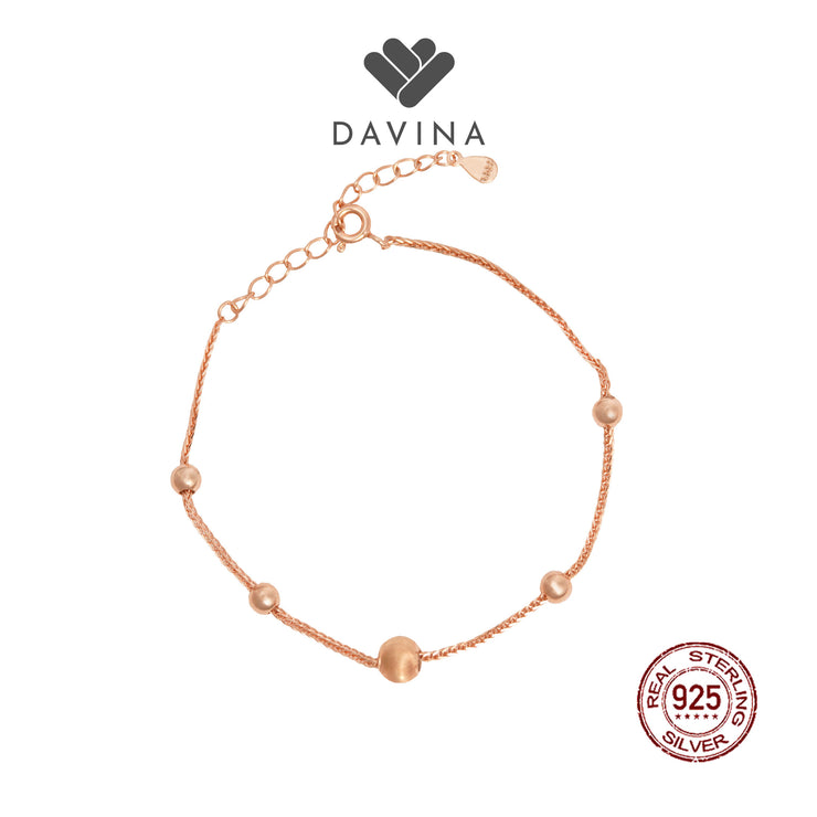 DAVINA Ladies Luke Bracelet Rose Gold Color Sterling Silver 925