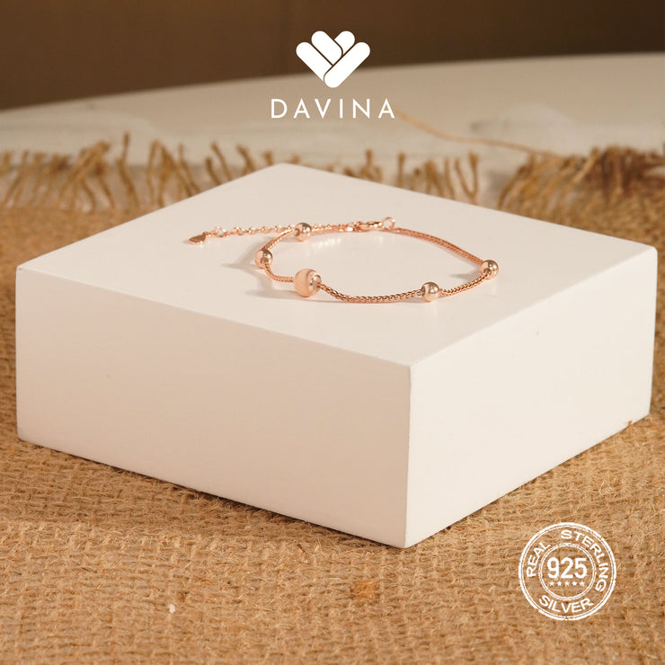 DAVINA Ladies Luke Bracelet Rose Gold Color S925