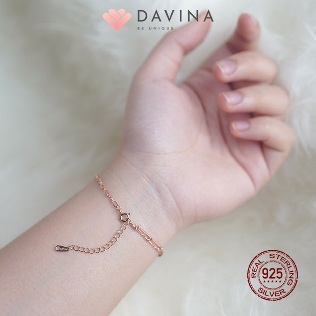 DAVINA Ladies Camilo Bracelet Rose Gold Color Sterling Silver 925