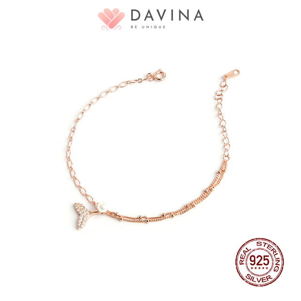 DAVINA Ladies Camilo Bracelet Rose Gold Color Sterling Silver 925