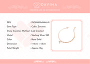 DAVINA Ladies Camilo Bracelet Rose Gold Plated Sterling Silver 925