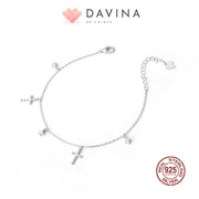 DAVINA Ladies Christ Bracelet Sterling Silver 925