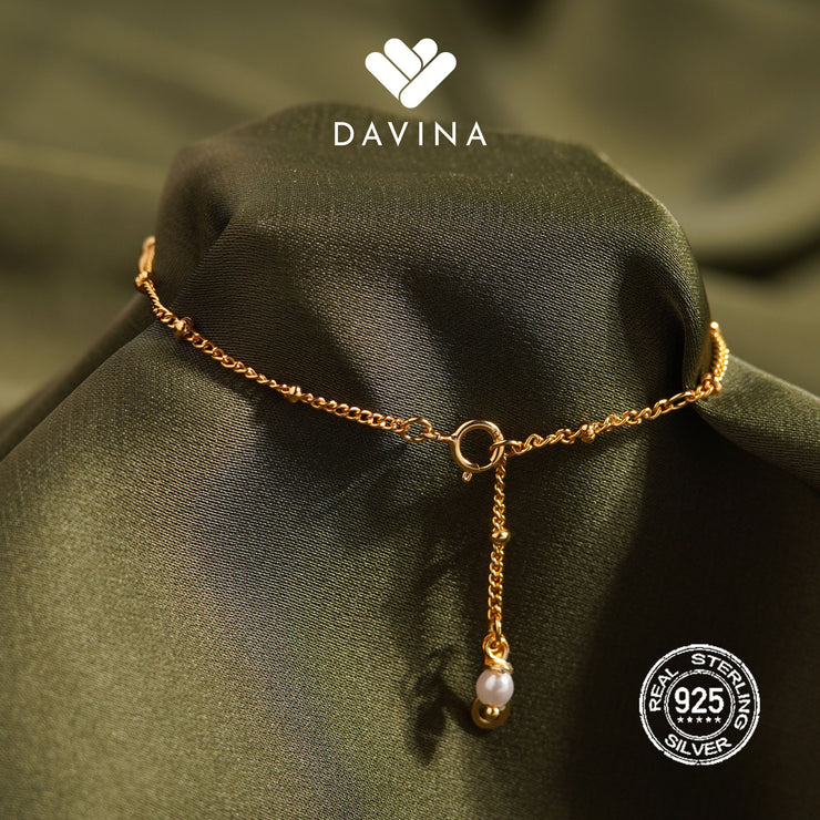 DAVINA Ladies Miyae Bracelet Gold Color Sterling Silver 925