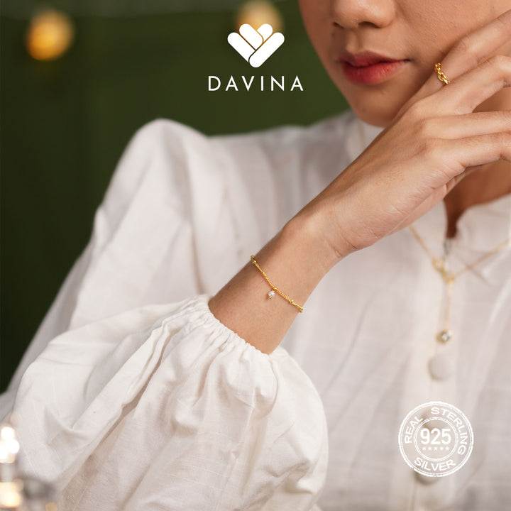 DAVINA Ladies Miyae Bracelet Gold Color Sterling Silver 925