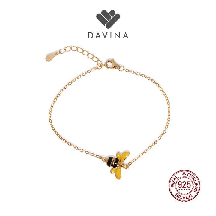 DAVINA Ladies Quinby Bracelet Gold Color Sterling Silver 925