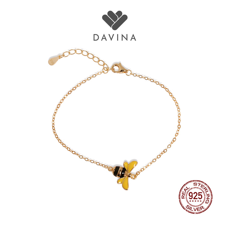 DAVINA Ladies Quinby Bracelet Gold Color Sterling Silver 925