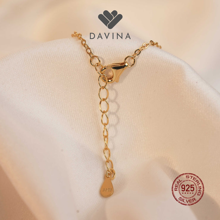 DAVINA Ladies Quinby Bracelet Gold Color Sterling Silver 925