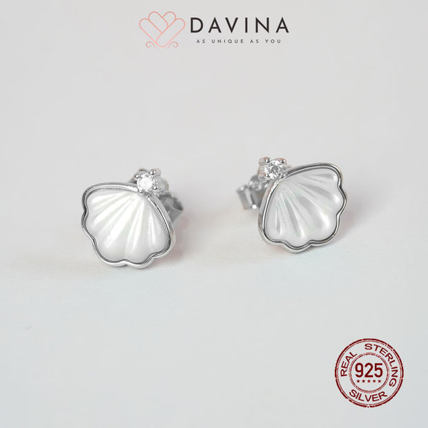 DAVINA Ladies Shell Earrings Silver Color S925