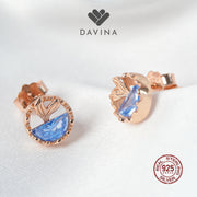 DAVINA Ladies Fishy Earrings Rose Gold Color Sterling Silver 925