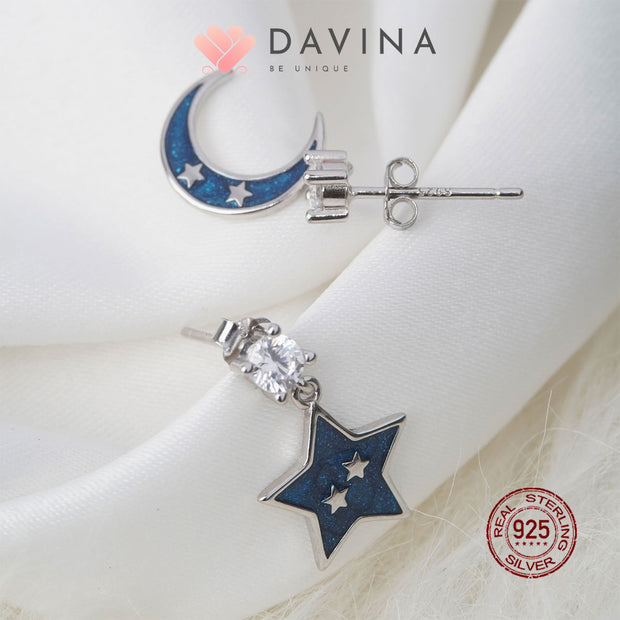 DAVINA Ladies Charemon Earrings Sterling Silver 925