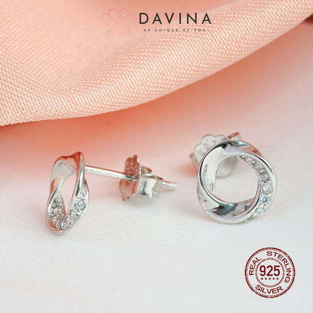 DAVINA Ladies Ezra Earrings Sterling Silver 925