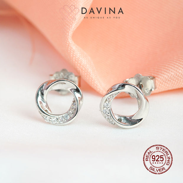 DAVINA Ladies Ezra Earrings Sterling Silver 925