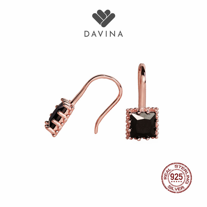 DAVINA Ladies Merlina Earrings Rose Gold Color Sterling Silver 925