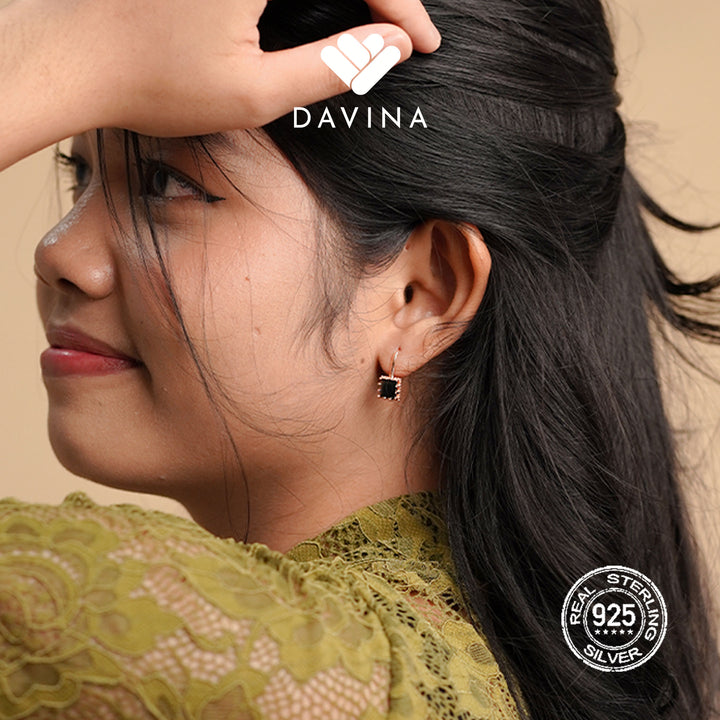 DAVINA Ladies Merlina Earrings Rose Gold Color Sterling Silver 925