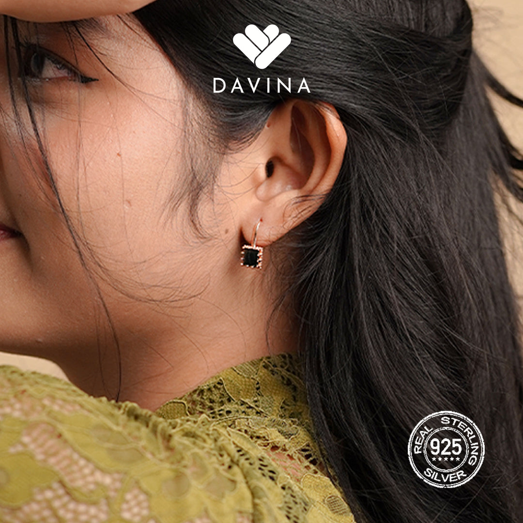 DAVINA Ladies Merlina Earrings Rose Gold Color Sterling Silver 925