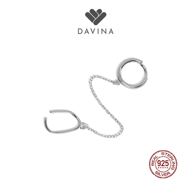DAVINA Ladies Dierae Earrings Sterling Silver 925