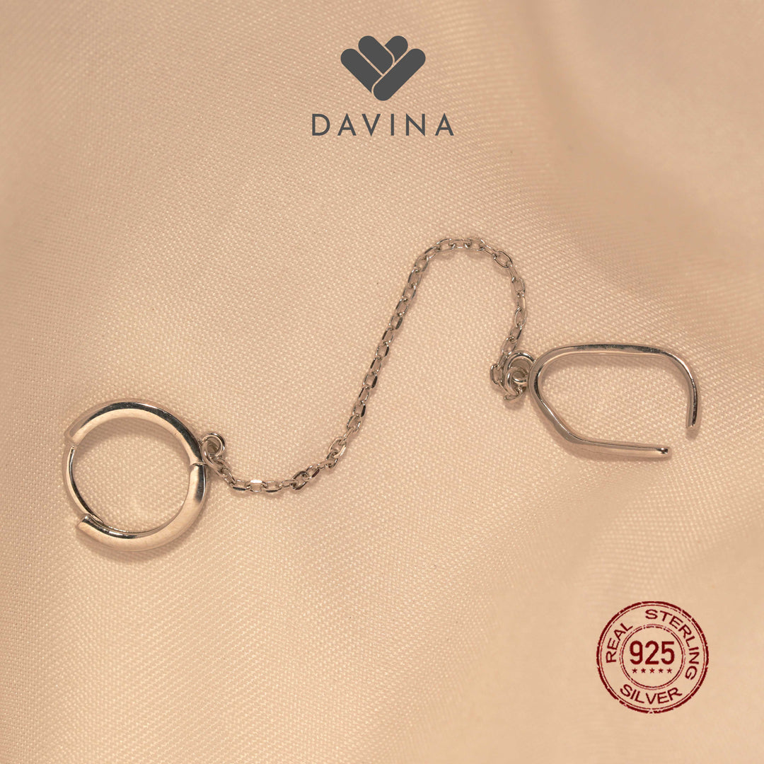 DAVINA Ladies Dierae Earrings Sterling Silver 925