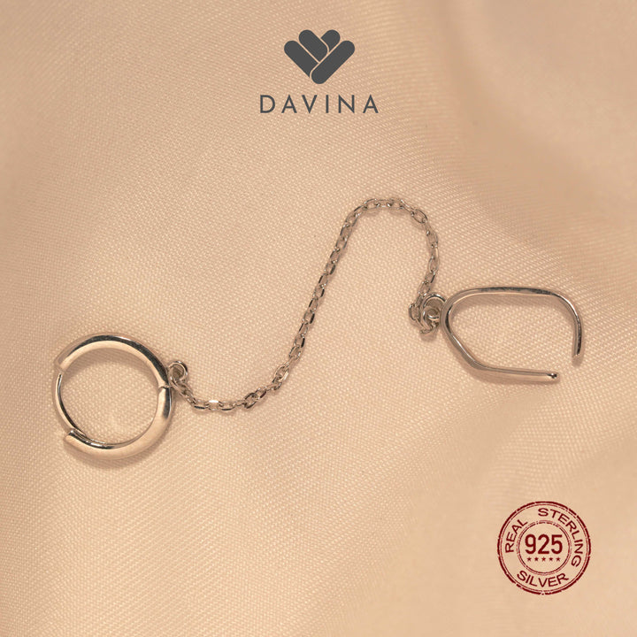 DAVINA Ladies Dierae Earrings Sterling Silver 925