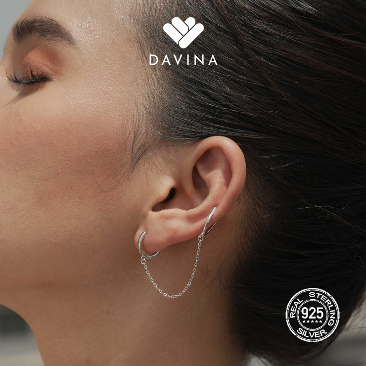 DAVINA Ladies Dierae Earrings Sterling Silver 925