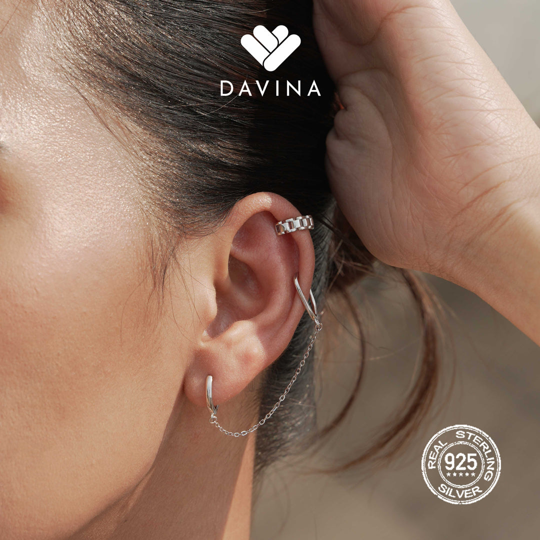 DAVINA Ladies Hobbs Earrings Sterling Silver 925