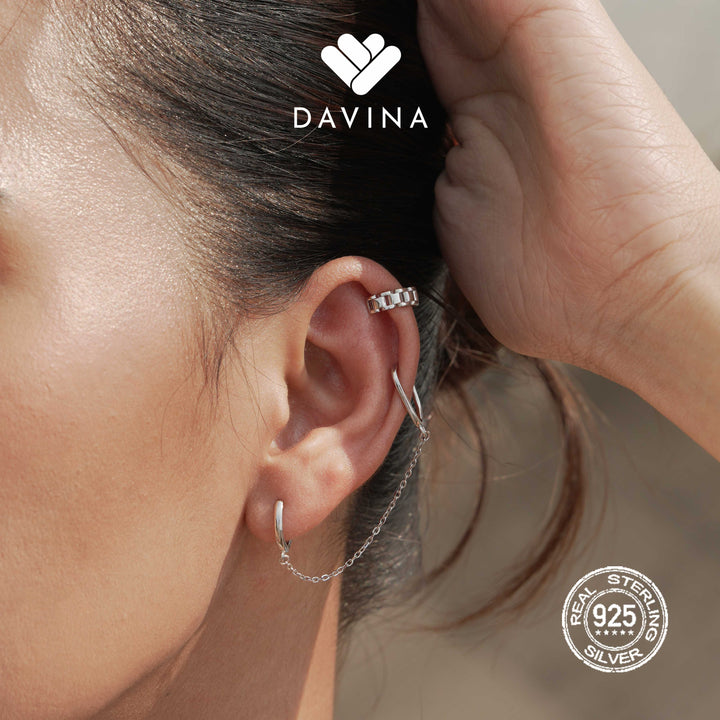 DAVINA Ladies Hobbs Earrings Sterling Silver 925